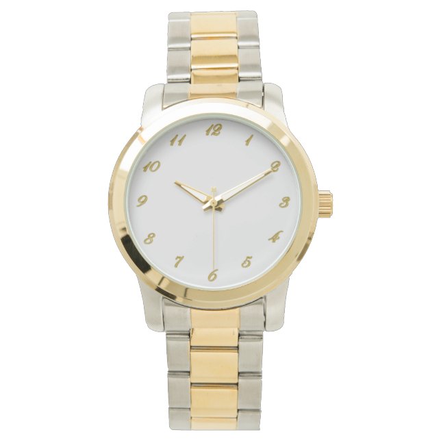 Montre Voir les chiffres d'or du Modèle Face (devant)