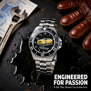 Montre Voiture de sport jaune et noir