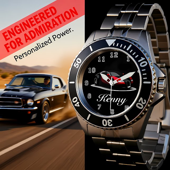 Montre Voiture sport noire et rouge (Créateur téléchargé)