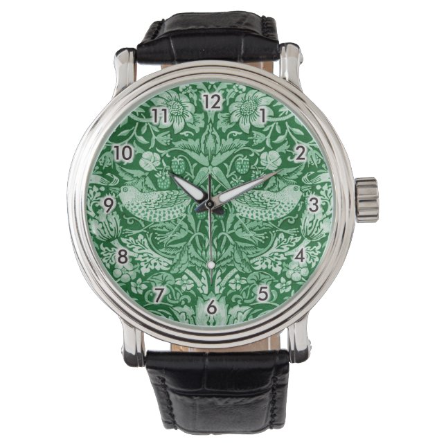 Montre Voleur de fraises vert, William Morris (devant)