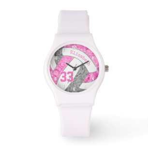 Montre volley-ball féminin rose