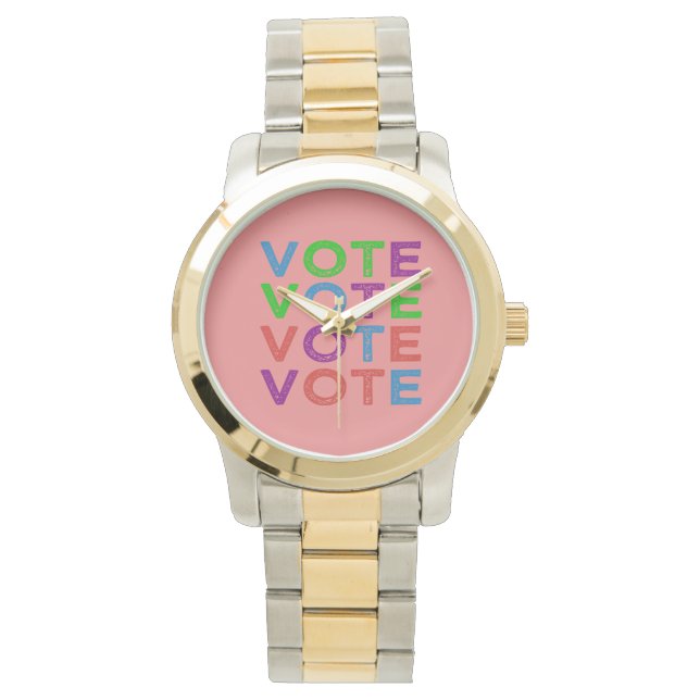 Montre VOTE en multicolore (devant)
