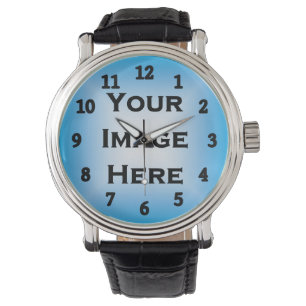 Montre Votre image grand Modèle de chiffres noirs