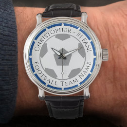 Montre Votre nom et le nom de l'équipe de football