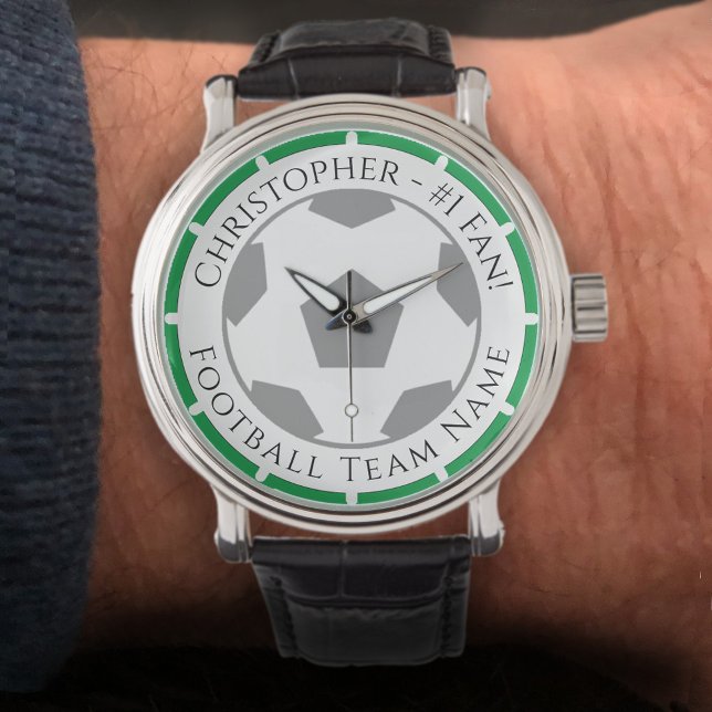 Montre Votre nom plus Football Team Nom Veille (Créateur téléchargé)