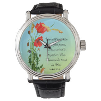 Montre Vous le garderez en paix parfaite Bible Verse Squ