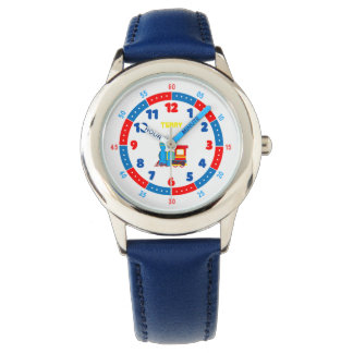 Montre Voyage d'apprentissage sur le thème du train perso