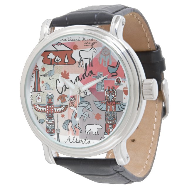 Montre Voyage mondial - Canada (Incliné)