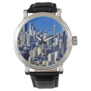 Montre Vue aérienne de Chicago du centre avec le lac