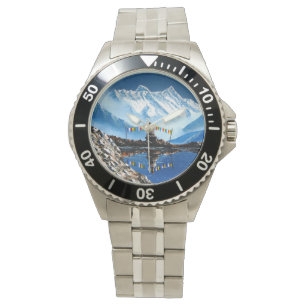 Montre Vue Panoramique De La Montagne Annapurna Népal