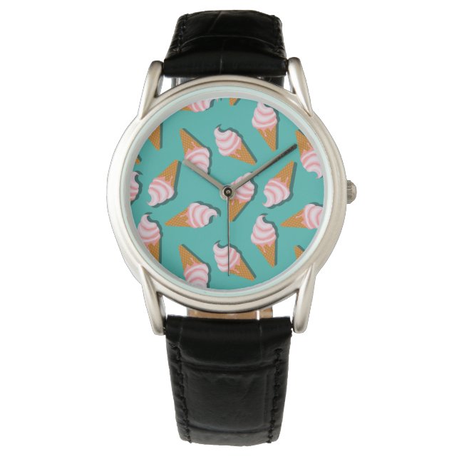 Montre Waffle cones ice cream and frozen yogurt pattern (devant)