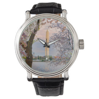 Montre Washington Monument Cherry Blossoms Tote Bag