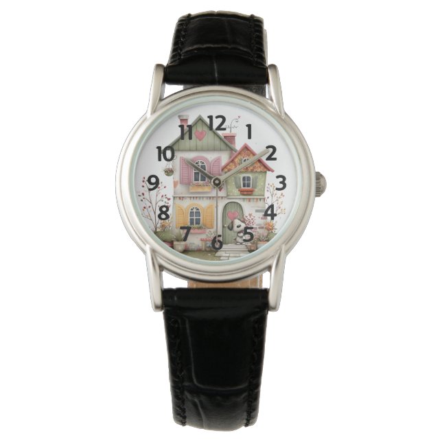 Montre Water Resistant Watch with Leather Band (devant)