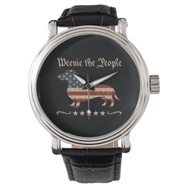Montre Weenie Le Peuple Dachshund 4 juillet (devant)