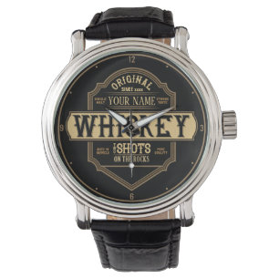 Montre Whiskey personnalisé sur le Rocks Liquor Étiquette