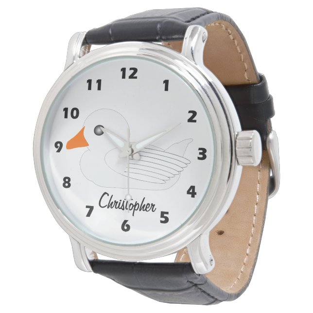 Montre White Duck Design Personalised (Incliné)
