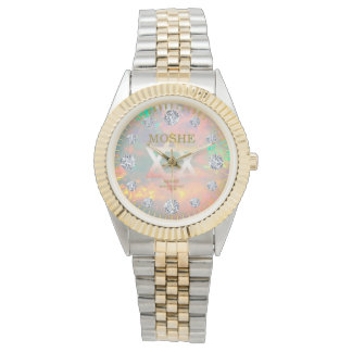 Montre White Fire Opal Dial Star de David