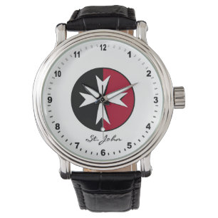 Montre White Maltese Cross, St John order, Malte