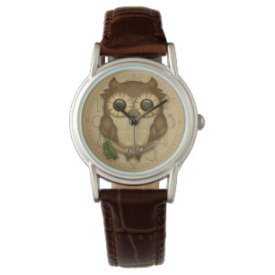Montre Whoolio le hibou Brown mignon