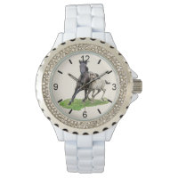 Wild Dulmen Horse Mare Cute Foal Gallop dial-plate