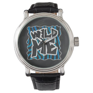 Montre Wild Me Zebra Noir et Bleu