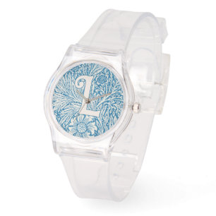 Montre William Morris Blue Marigold Monogramme