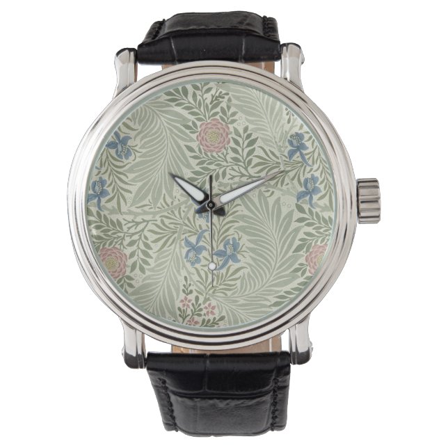 Montre William Morris Larkspur Fond d'écran floral (devant)