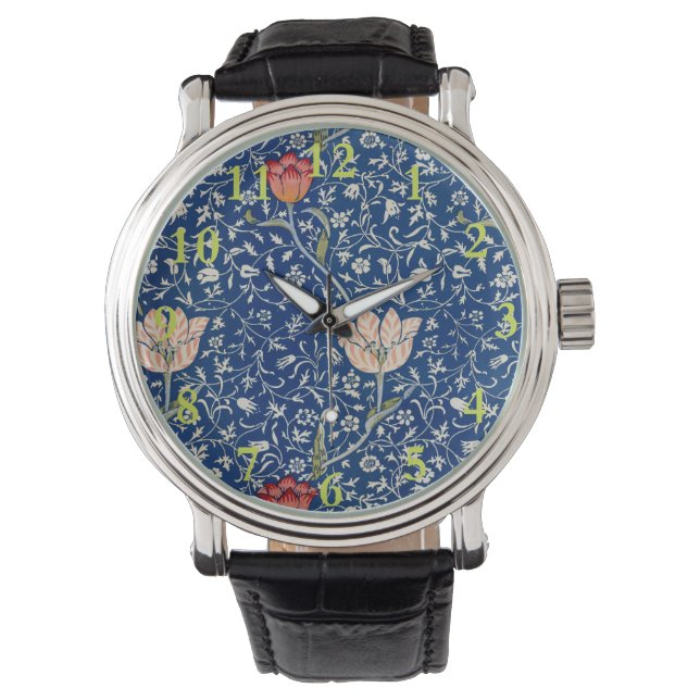 Montre William Morris Medway Floral bleu (devant)