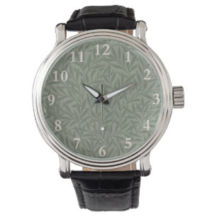 Montre William Morris Motif Saule Antique Vert Sauge