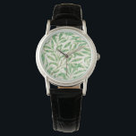 Montre William Morris. Saumon. Verdure vintage<br><div class="desc">Montre William Morris "Willow Bough". Motif verdoyant feuillage.</div>