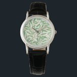 Montre William Morris. Saumon. Verdure vintage<br><div class="desc">Montre William Morris "Willow Bough". Motif verdoyant feuillage.</div>