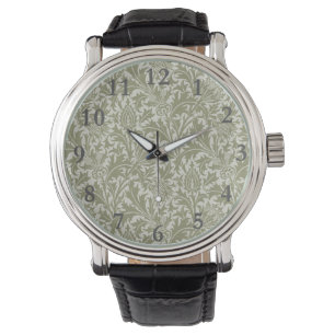 Montre William Morris Thistle Sage Green Motif