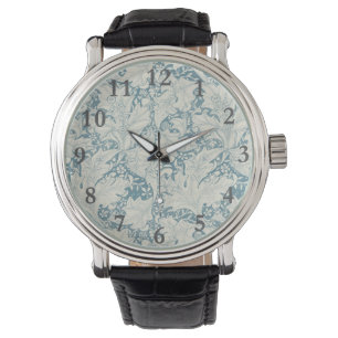 Montre William Morris Wallflower bleu damas floral