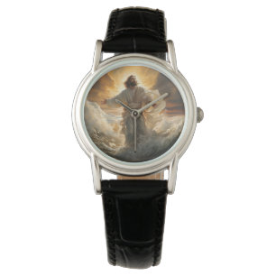 Montre Womens Classic Montre-Jésus en Cuir