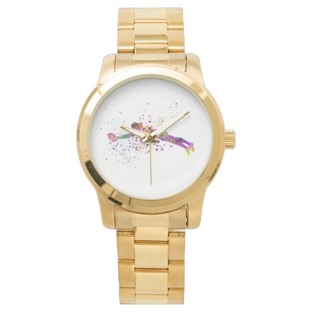 Montre Women's rugby in watercolor (devant)