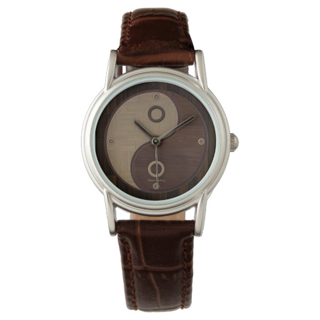 Montre Wood Yin Yang Watch (devant)