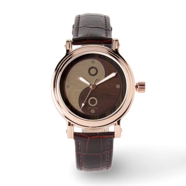 Montre Wood Yin Yang Watch (Recto)