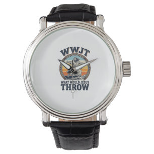 Montre WWJT Que jetterait Jésus T-shirt disque vintage_1