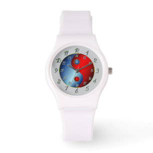 Montre Yin Yang blanc méticuleux