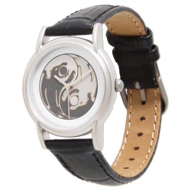 Montre Yin yang Double Dragon (Incliné)