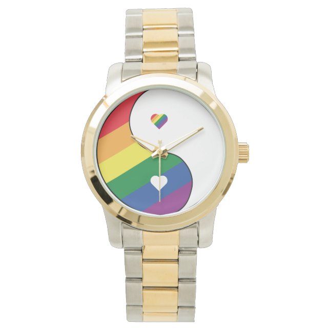 MONTRE YIN YANG RAINBOUR COULEURS (devant)