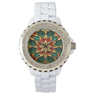 Montre Yuletide Opulence : Threads dorés de Noël
