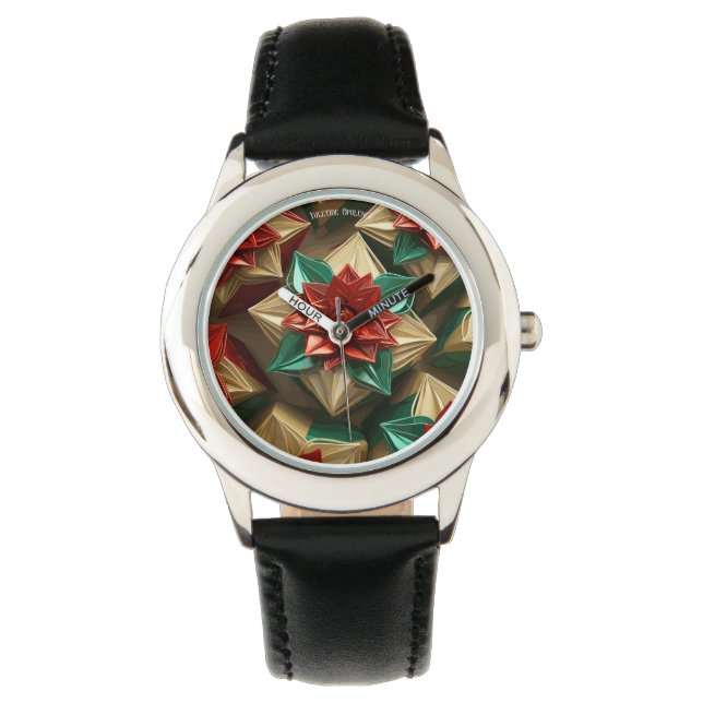 Montre Yuletide Opulence : Threads dorés de Noël (devant)
