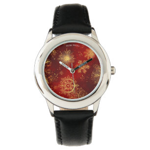 Montre Yuletide Opulence : Threads dorés de Noël