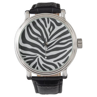 Montre Zebra Print Classic Black & White