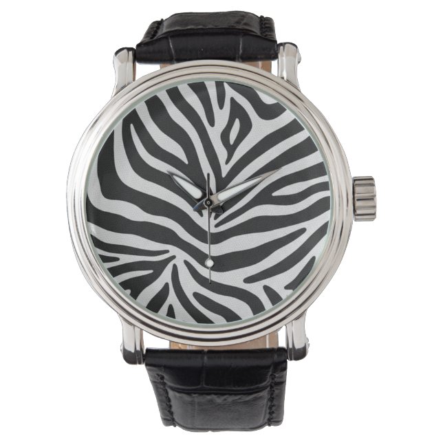 Montre Zebra Print Classic Black & White (devant)