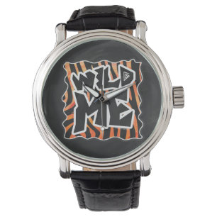 Montre Zèbre de Black et Orange Wild Me