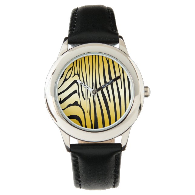 Montre Zesty Zebra Yellow (devant)