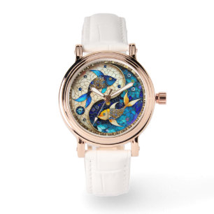 Montre Zodiac - Poissons de poisson Yin et Yang