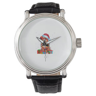 Montre Zuchon Chien Moche Noël Éclairage Santa Hat Zuchon